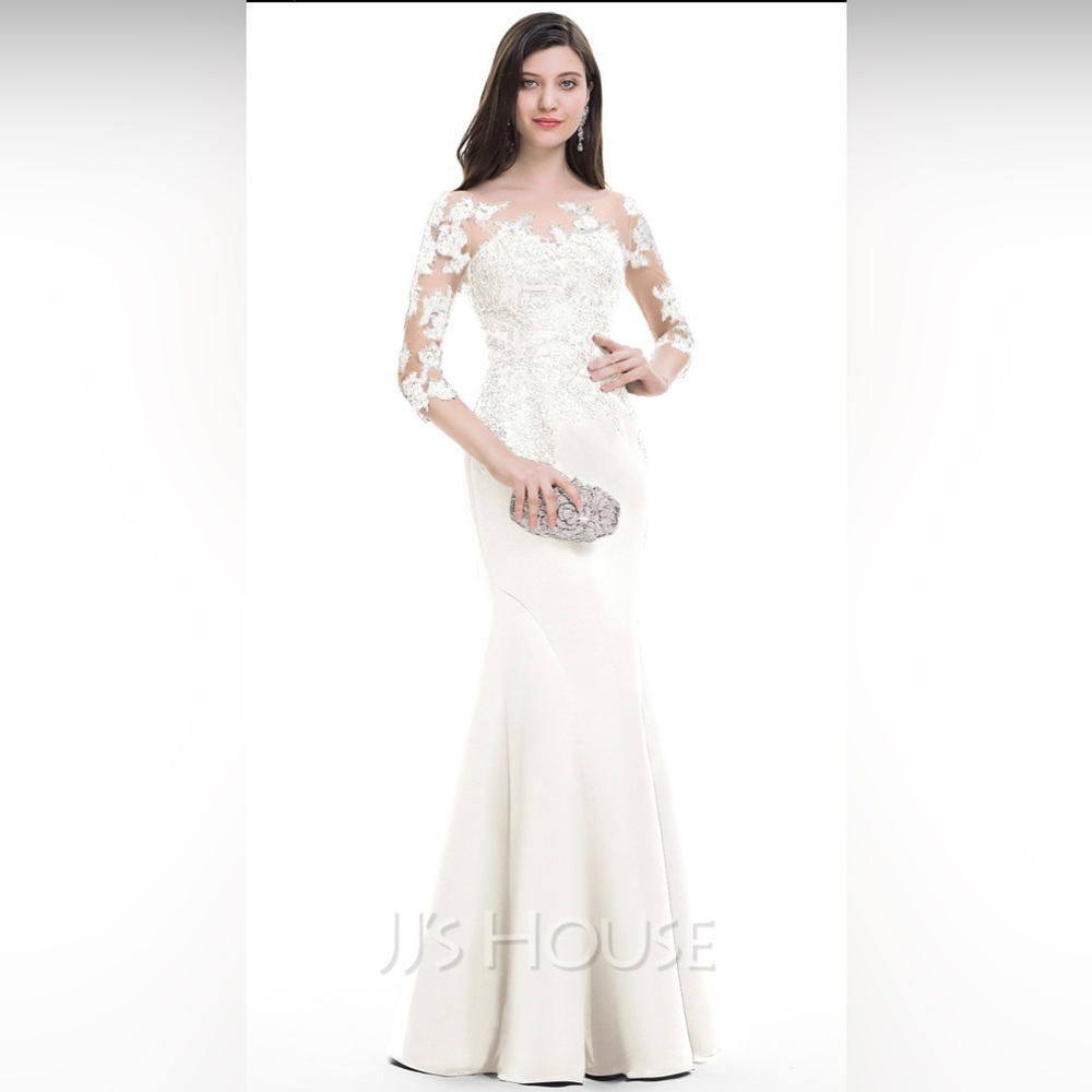 JJs house NWT ivory trumpet wedding dress-NEVER altered